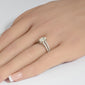 <span style="color:purple">SPECIAL!</span>1.10ct G SI 14K White Gold Oval Shape Diamond Engagement Ring  Size 6.5