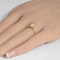 <span style="color:purple">SPECIAL!</span>.66ct G SI 14K Yellow Gold Round Diamond Engagement Ring  Size 6.5