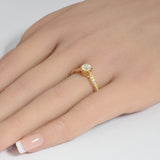 .66ct G SI 14K Yellow Gold Round Diamond Engagement Ring  Size 6.5