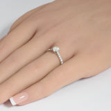 .76ct G SI 14K White Gold Diamond Round Engagement Ring Size 6.5