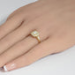 <span style="color:purple">SPECIAL!</span> .81ct G SI 14K Yellow Gold Cushion Shape Diamond Halo Engagement Ring Size 6.5