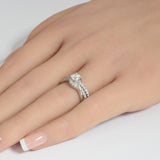 .85ct G SI 14K White Gold Round Diamond Wrap Around Engagement Ring Size 6.5