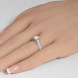 <span style="color:purple">SPECIAL!</span>1.07ct G SI 14K White Gold Round Diamond Engagement Ring Size 6.5