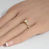 .74ct G SI 14K Yellow Gold Round Diamond Engagement Ring Size 6.5