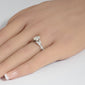 <span style="color:purple">SPECIAL!</span>.84ct G SI 14K White Gold Oval Shape Diamond Engagement Ring Size 6.5