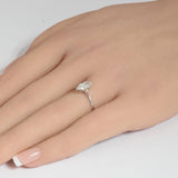 .60ct G SI 14K White Gold Marquise Diamond Solitaire Ladies Ring