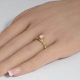 .63ct G SI 14K Yellow Gold Diamond Miligrain Engagement Ring Size 6.5