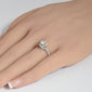 <span style="color:purple">SPECIAL!</span> 1.15ct G SI Center .72ct 14K White Gold Oval Shape Diamond Engagement Ring