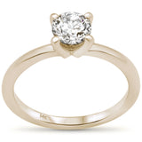 .78ct G SI 14K Yellow Gold Round Diamond Solitaire Ring Size 6.5