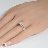 <span style="color:purple">SPECIAL!</span> 1.52ct G SI Center 1.00ct White Gold Diamond Princess Cut Engagement Ring