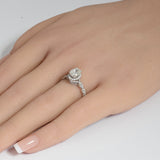 <span style="color:purple">SPECIAL!</span> 1.28ct G SI 14K White Gold Oval Shape Diamond Engagement Ring