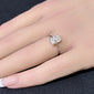 <span style="color:purple">SPECIAL!</span> 1.26ct G SI 14K White Gold Radiant Cut Diamond Solitaire Ring Band  Size 7