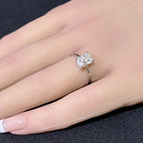 <span style="color:purple">SPECIAL!</span> 1.26ct G SI 14K White Gold Radiant Cut Diamond Solitaire Ring Band  Size 7