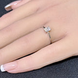 .50ct G SI 14K White Gold Radiant Cut Diamond Solitaire Ring Band  Size 6.5