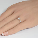 .50ct G SI 14K White Gold Princess Cut Diamond Solitaire Engagement Ring Size 7