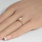 <span style="color:purple">SPECIAL!</span> 1.52ct G SI 14K Rose Gold Round Diamond Halo Engagement Ring Size 6.5