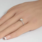 .86ct G SI 14K White Gold Princess Cut Diamond Engagement Ring Size 6.5