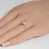.96ct G SI 14K Yellow Gold Princess Cut Diamond Engagement Ring Size 6.5