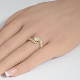 1.28ct G SI 14K Yellow Gold Modern Round Diamond Engagement Solitaire Ring Size 6.5