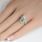 <span style="color:purple">SPECIAL!</span>1.28ct G SI 14K Yellow Gold Pear Shape Diamond & Emerald Gemstone Wrap Around Ring Size 6.5