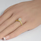 <span style="color:purple">SPECIAL!</span>1.23ct G SI 14K Yellow Gold Oval Diamond Halo Engagement Ring Size 6.5