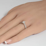 .71ct G SI 14K White Gold Pear Shape Diamond Engagement Ring Size 6.5