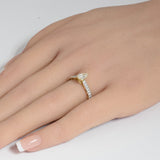 .71ct G SI 14K Yellow Gold Pear Shape Diamond Engagement Ring Size 6.5
