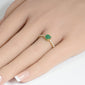 <span style="color:purple">SPECIAL!</span>.79ct G SI 14K Yellow Gold Diamond & Emerald Gemstone Ring Size 6.5