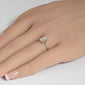 <span style="color:purple">SPECIAL!</span>.90ct G SI 14K White Gold Emerald Cut Diamond Solitaire Engagement Ring Size 6.5