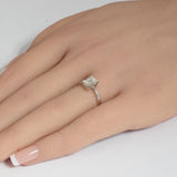 .70ct G SI 14K White Gold Emerald Cut Diamond Solitaire Engagement Ring Size 6.5