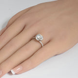 1.61ct G SI 14K White Gold Diamond Round Shape Engagement Ring Size 6.5