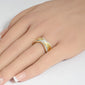 <span style="color:purple">SPECIAL!</span>.33ct G SI 14K Yellow Gold Trendy Style Womens Diamond Ring Size 6.5