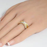 .33ct G SI 14K Yellow Gold Trendy Style Womens Diamond Ring Size 6.5