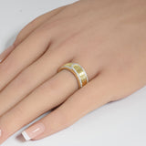 .33ct G SI 14K Yellow Gold Trendy Style Womens Diamond Ring Size 6.5