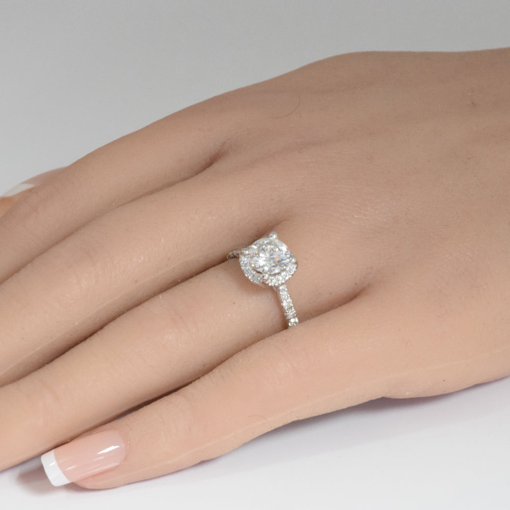 2.06ct G SI 14K White Gold Round Brilliant Cut Diamond Solitaire Engagement Ring Size 6.5
