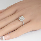 1.40ct G SI 14K White Gold Diamond Radiant Diamond Engagement Ring Size 6.5