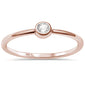 <span>CLOSEOUT! </span> Rose Gold Plated CZ Bezel Engagement Ring