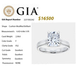 2.00CT F VS2  GIA CERTIFIED Cushion Modified Brilliant Radiant Cut Natural Diamond