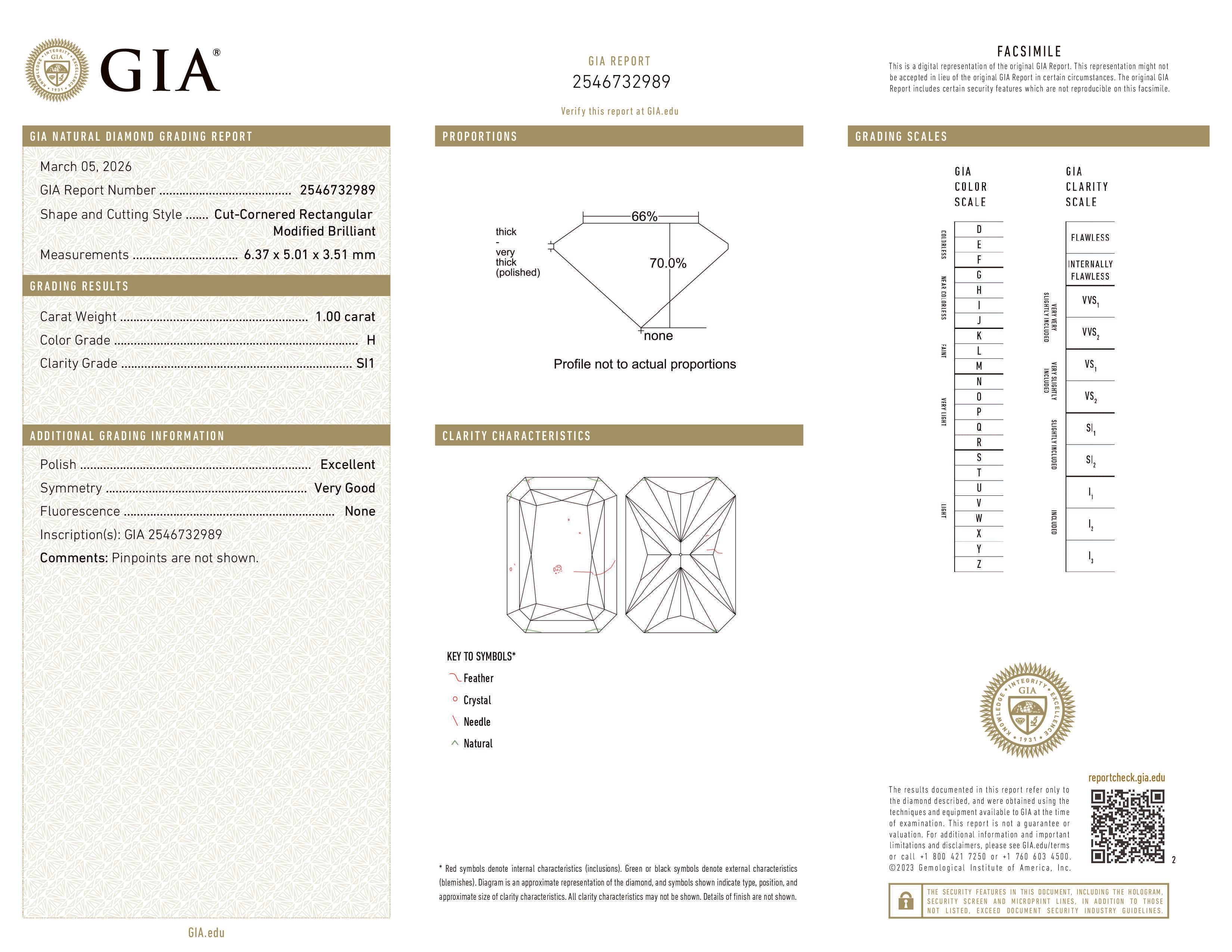 <span style="color:purple">¡ESPECIAL!</span>1.00ct G SI Anillo Solitario de Compromiso de Oro Blanco 14K con Diamante Talla Cojín Talla 6.5