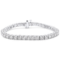 <span style="color:purple">SPECIAL!</span> 9.50ct G SI 14K White Gold Round Diamond Tennis Bracelet 7" Long