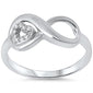<span>CLOSEOUT! </span> Infinity Cz Heart .925 Sterling Silver Ring