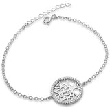 <span>¡LIQUIDACIÓN!</span>Pulsera de plata esterlina chapada con circonita cúbica Árbol de la Vida .925