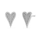 .20ct G SI 14K White Gold Diamond Heart Shaped Earrings
