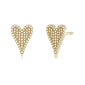 .20ct G SI 14K Yellow Gold Diamond Heart Shaped Earrings