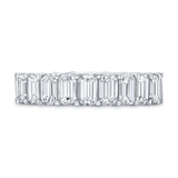 <span style="color:purple">SPECIAL!</span> 3.14ct G SI 14kt White Gold Emerald Cut Diamond Eternity Band Ring Size 6.5