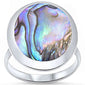 <span>CLOSEOUT!</span>Cocktail Style Oval Abalone Shell .925 Sterling Silver Ring