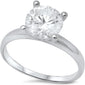 <span>CLOSEOUT!</span> Sterling Silver 2.0Ct Radiant Cut Cubic Zirconia Solitaire