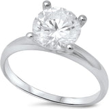 <span>CLOSEOUT!</span> Sterling Silver 2.0Ct Radiant Cut Cubic Zirconia Solitaire