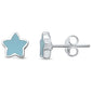 <span>CLOSEOUT!</span> Turquoise Star Stud .925 Sterling Silver Earring