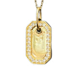 .49ct G SI 14K Yellow GoldDiamond Medallion Pendant Necklace 18" Long